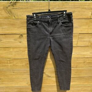 GAP Black Ankle Cropped Jeans with Stretch